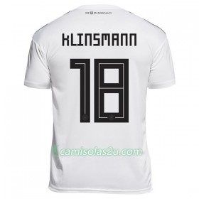 Camisolas de Futebol Alemanha Klinsmann 18 Equipamento Principal Copa do Mundo 2018 Manga Curta